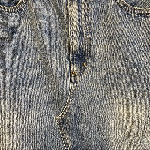 Denim Forum The 90’s Vintage Denim Jean Front Slit Retro Maxi Skirt - Picture 5 of 15